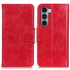 Leather Case Stands Flip Cover Holder M02L for Motorola Moto Edge S30 5G Red