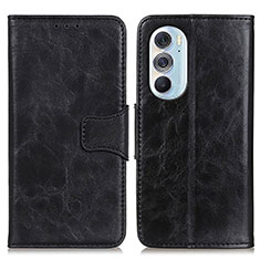 Leather Case Stands Flip Cover Holder M02L for Motorola Moto Edge X30 5G Black