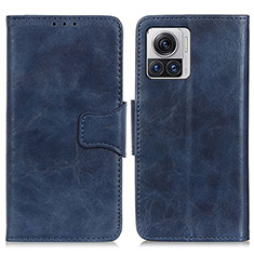 Leather Case Stands Flip Cover Holder M02L for Motorola Moto Edge X30 Pro 5G Blue