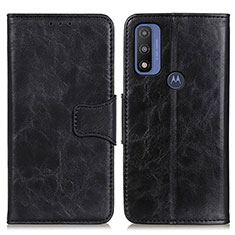 Leather Case Stands Flip Cover Holder M02L for Motorola Moto G Pure Black