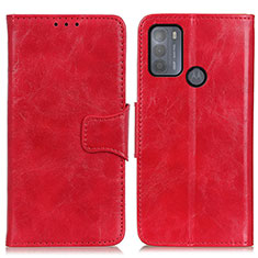Leather Case Stands Flip Cover Holder M02L for Motorola Moto G50 Red