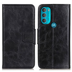 Leather Case Stands Flip Cover Holder M02L for Motorola Moto G71 5G Black
