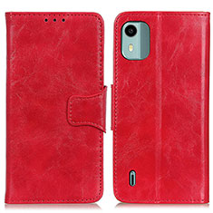 Leather Case Stands Flip Cover Holder M02L for Nokia C12 Red