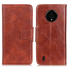 Leather Case Stands Flip Cover Holder M02L for Nokia C200 Brown