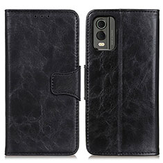 Leather Case Stands Flip Cover Holder M02L for Nokia C210 Black