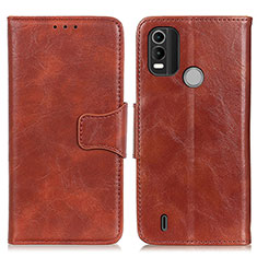 Leather Case Stands Flip Cover Holder M02L for Nokia G11 Plus Brown