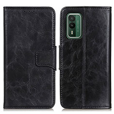 Leather Case Stands Flip Cover Holder M02L for Nokia XR21 Black