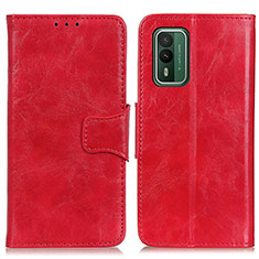 Leather Case Stands Flip Cover Holder M02L for Nokia XR21 Red