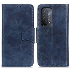 Leather Case Stands Flip Cover Holder M02L for OnePlus Nord N200 5G Blue