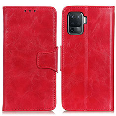 Leather Case Stands Flip Cover Holder M02L for Oppo A94 4G Red