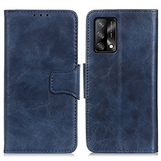 Leather Case Stands Flip Cover Holder M02L for Oppo A95 4G Blue