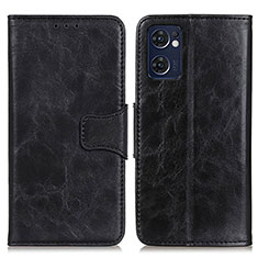 Leather Case Stands Flip Cover Holder M02L for Oppo Reno7 5G Black