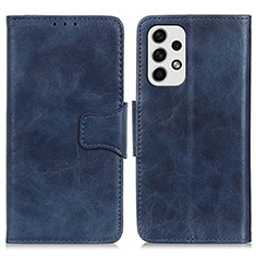 Leather Case Stands Flip Cover Holder M02L for Samsung Galaxy A23 4G Blue