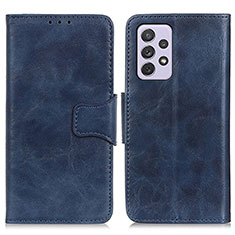 Leather Case Stands Flip Cover Holder M02L for Samsung Galaxy A73 5G Blue