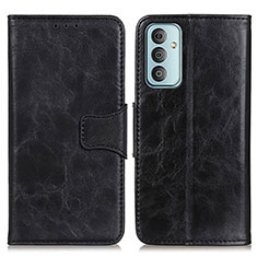 Leather Case Stands Flip Cover Holder M02L for Samsung Galaxy F23 5G Black