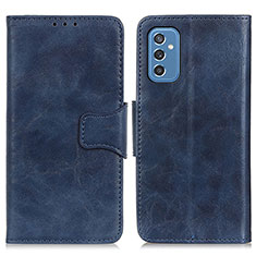Leather Case Stands Flip Cover Holder M02L for Samsung Galaxy M52 5G Blue