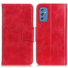 Leather Case Stands Flip Cover Holder M02L for Samsung Galaxy M52 5G Red
