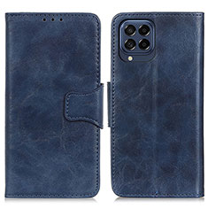 Leather Case Stands Flip Cover Holder M02L for Samsung Galaxy M53 5G Blue