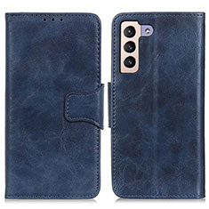 Leather Case Stands Flip Cover Holder M02L for Samsung Galaxy S21 Plus 5G Blue