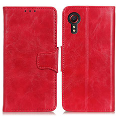 Leather Case Stands Flip Cover Holder M02L for Samsung Galaxy XCover 5 SM-G525F Red
