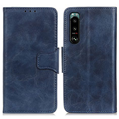 Leather Case Stands Flip Cover Holder M02L for Sony Xperia 5 III Blue
