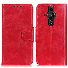 Leather Case Stands Flip Cover Holder M02L for Sony Xperia PRO-I Red