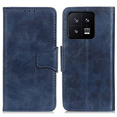 Leather Case Stands Flip Cover Holder M02L for Xiaomi Mi 13 5G Blue