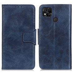 Leather Case Stands Flip Cover Holder M02L for Xiaomi Redmi 10A 4G Blue