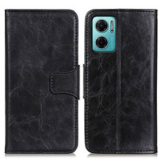 Leather Case Stands Flip Cover Holder M02L for Xiaomi Redmi Note 11E 5G Black