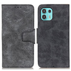 Leather Case Stands Flip Cover Holder M03L for Motorola Moto Edge 20 Lite 5G Black