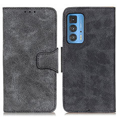 Leather Case Stands Flip Cover Holder M03L for Motorola Moto Edge 20 Pro 5G Black