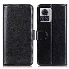 Leather Case Stands Flip Cover Holder M03L for Motorola Moto Edge X30 Pro 5G Black