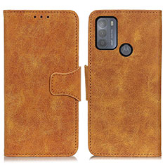 Leather Case Stands Flip Cover Holder M03L for Motorola Moto G50 Khaki