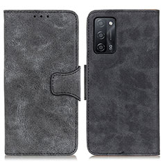 Leather Case Stands Flip Cover Holder M03L for Oppo A56 5G Black
