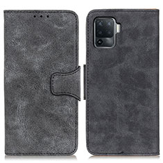 Leather Case Stands Flip Cover Holder M03L for Oppo A94 4G Black