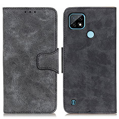 Leather Case Stands Flip Cover Holder M03L for Realme C21 Black