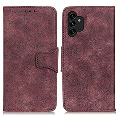 Leather Case Stands Flip Cover Holder M03L for Samsung Galaxy A04s Purple