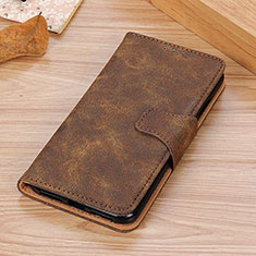 Leather Case Stands Flip Cover Holder M03L for Samsung Galaxy M02 Brown