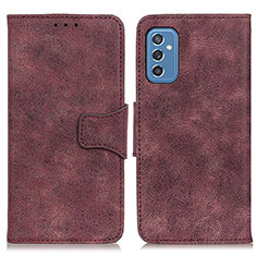Leather Case Stands Flip Cover Holder M03L for Samsung Galaxy M52 5G Purple