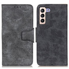 Leather Case Stands Flip Cover Holder M03L for Samsung Galaxy S21 FE 5G Black