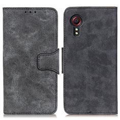 Leather Case Stands Flip Cover Holder M03L for Samsung Galaxy XCover 5 SM-G525F Black