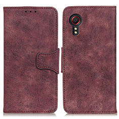 Leather Case Stands Flip Cover Holder M03L for Samsung Galaxy XCover 5 SM-G525F Purple
