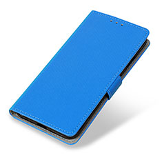Leather Case Stands Flip Cover Holder M04L for Motorola Moto G200 5G Blue