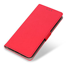 Leather Case Stands Flip Cover Holder M04L for Motorola Moto G71 5G Red