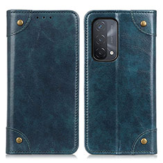 Leather Case Stands Flip Cover Holder M04L for OnePlus Nord N200 5G Blue