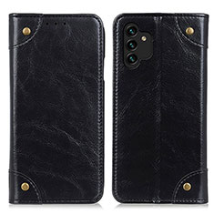 Leather Case Stands Flip Cover Holder M04L for Samsung Galaxy A04s Black