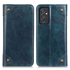 Leather Case Stands Flip Cover Holder M04L for Samsung Galaxy Quantum2 5G Blue
