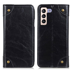 Leather Case Stands Flip Cover Holder M04L for Samsung Galaxy S21 5G Black