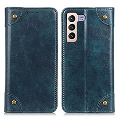 Leather Case Stands Flip Cover Holder M04L for Samsung Galaxy S21 5G Blue