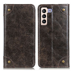 Leather Case Stands Flip Cover Holder M04L for Samsung Galaxy S21 5G Bronze